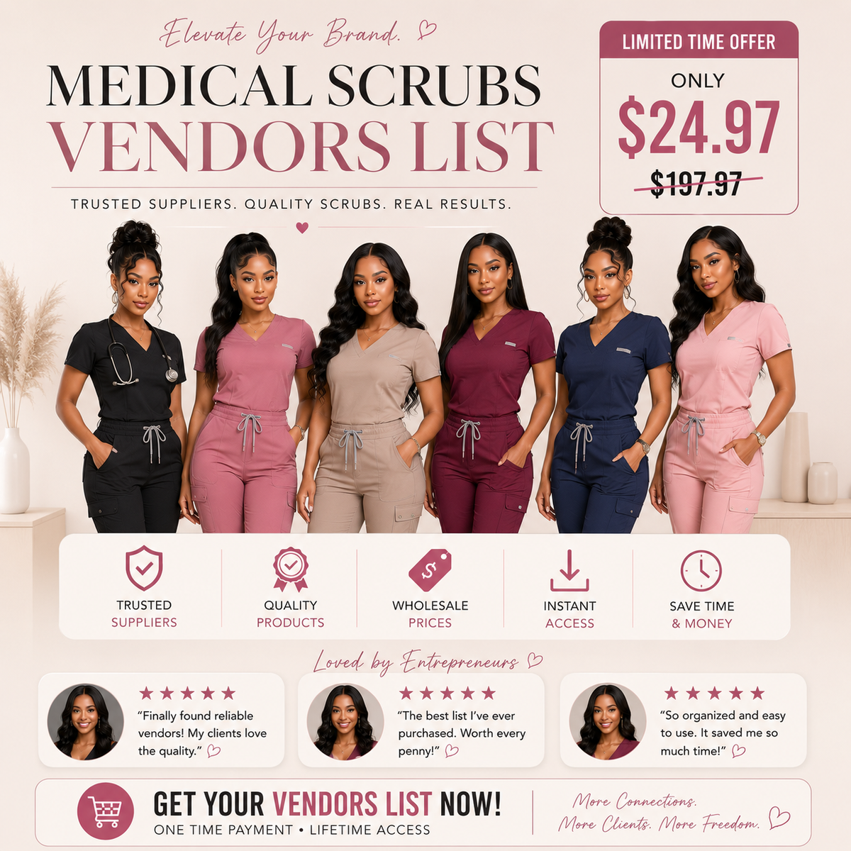 ELITE MEDICAL SCRUBS VENDORS LIST