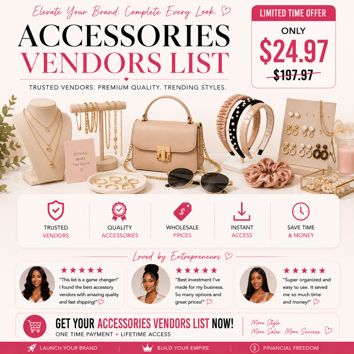 ELITE ACCESSORIES VENDORS LIST