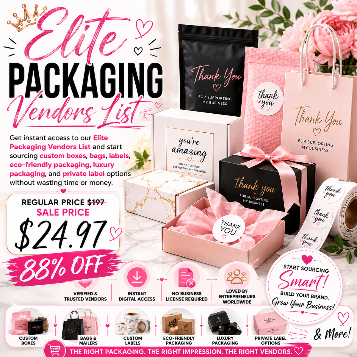 ELITE PACKAGING VENDORS LIST